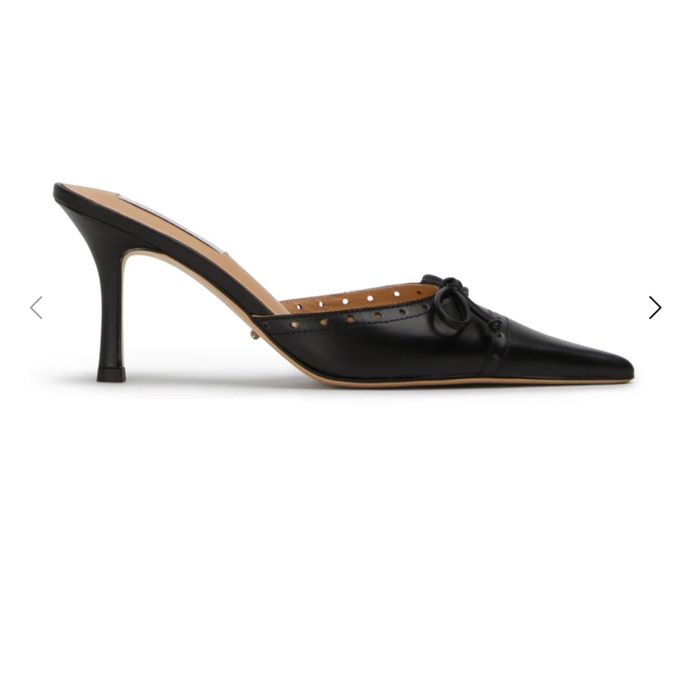 Tony Bianco Pointed Closed Toe Scooter Black Como Heels